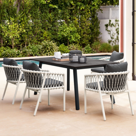 Black and White Striped Patio Furniture
